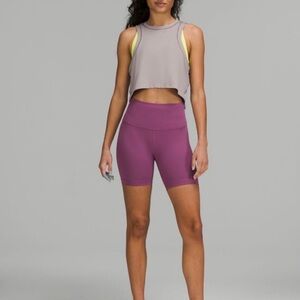 Lululemon Open-back Cropped Training Tank Top Size 8 in Shadow Gray